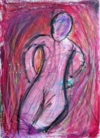 50 cm x 70 cm - acrylic, pastel on canvas